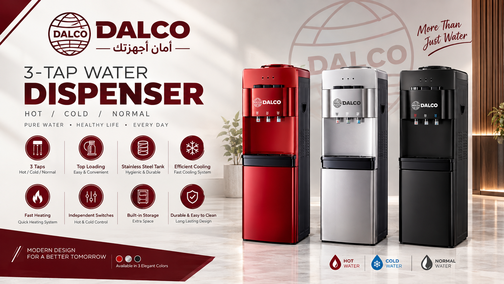 DALCO three-tap water dispensers