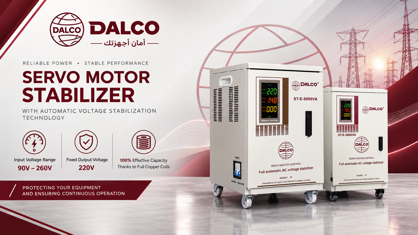 DALCO servo motor voltage stabilizers